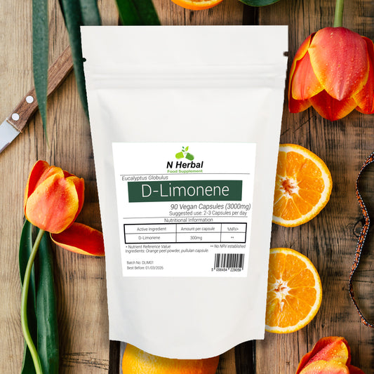 D LIMONENE 300mg x 90 Vegan Capsules 100% Pure Orange Peel