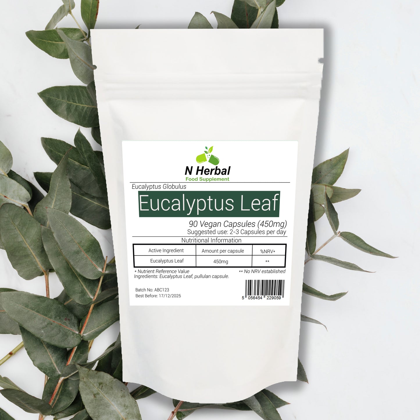 Eucalyptus Leaves Dietary Supplement Capsules 90 Vagan Capsules