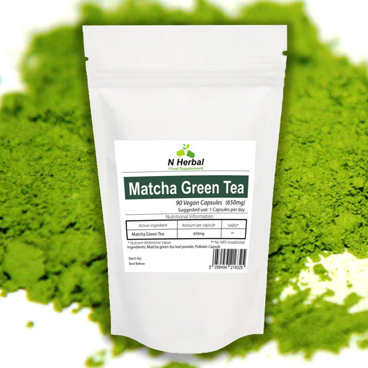 Organic Matcha Green Tea 650mg x 90 Vegan Capsules