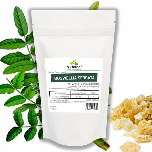 830mg Boswellia Serrata Indian Frankincense 100% Pure Vegan Capsules